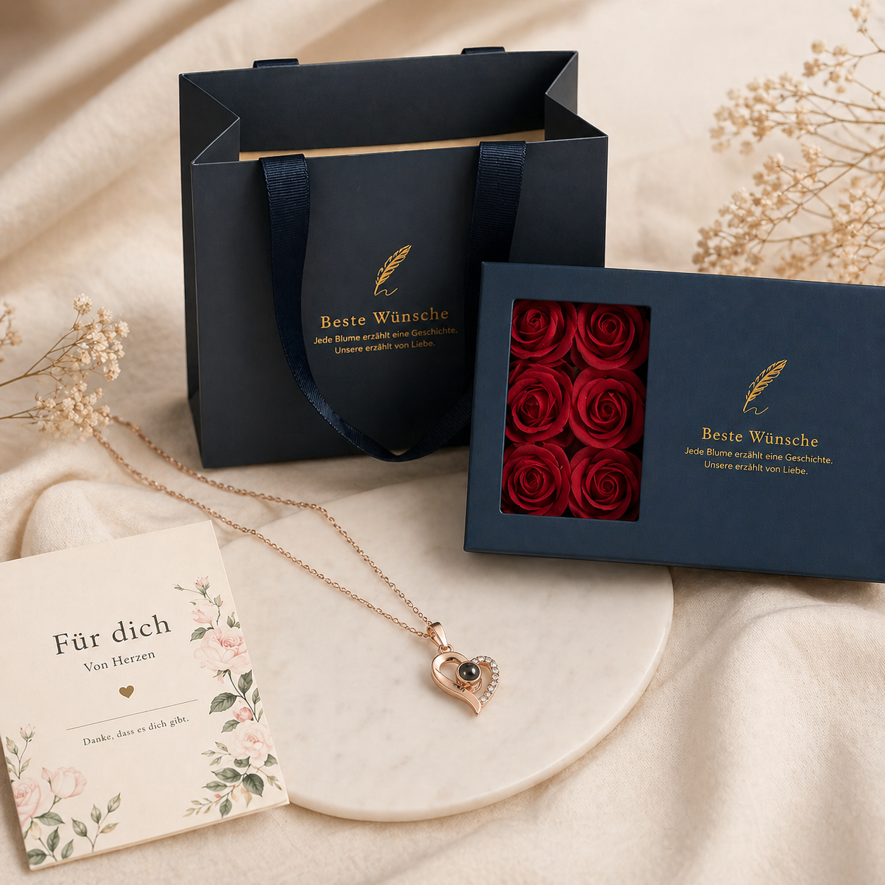 HerzSprache – Die romantische Halskette mit „Ich liebe dich“ in 100 Sprachen 🌹